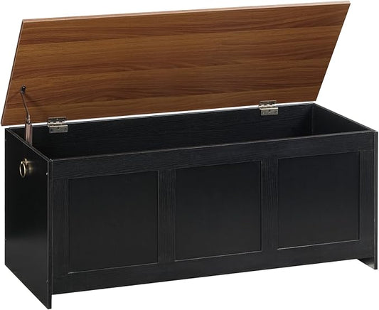 HOOBRO Storage Bench, 43.3" Retro Wooden Storage Chest, Wooden Storage Trunk by HOOBRO