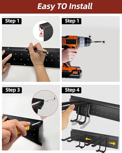 64-Inch Garage Storage Tool Organizer Wall Mount, Heavy Duty Garage - Image 7