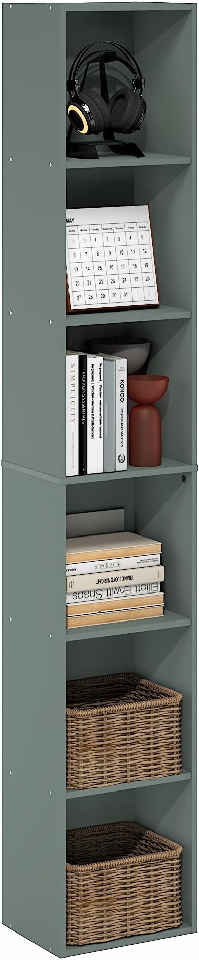 Furinno LUDER Book Shelf, 6-Tier Tall Modern Bookshelf, Bookcase by Furinno-FitsYourSpaceFitsYourBudget
