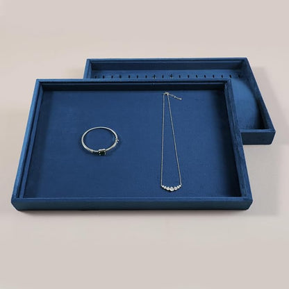Velvet Stackable Jewelry Display Flat Tray - Image 6