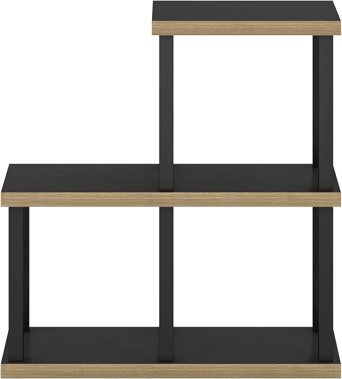 Furinno Turn-N-Tube No Tools 3-Cube Decorative Display Shelf, Americano/Black - Image 6