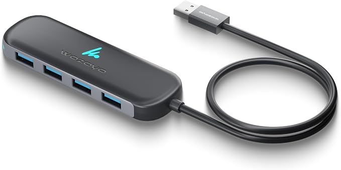 USB A to 4 Port Wozoyo USB 3.2 Hub, 4X USB 5Gbps, Data Transfer Speed Upto by Wozoyo
