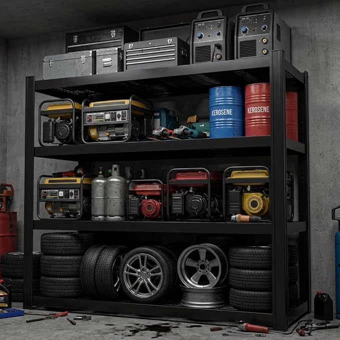 71" Wide Garage Shelving Unit, Heavy Duty Garage Storage Shelves, 8000 LBS - Image 8