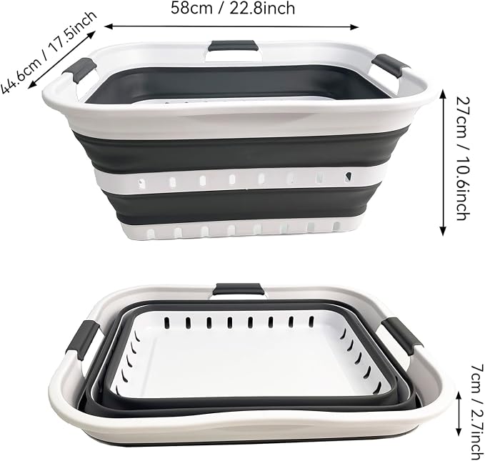SAMMART 42L Collapsible Plastic Laundry Basket - Image 7