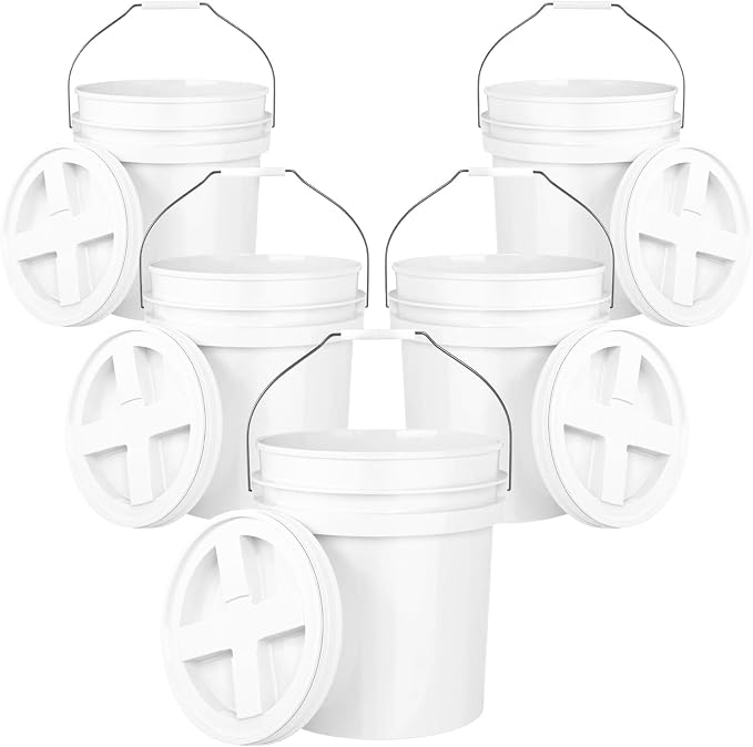 5-Gallon White Bucket Pail by EconoHome