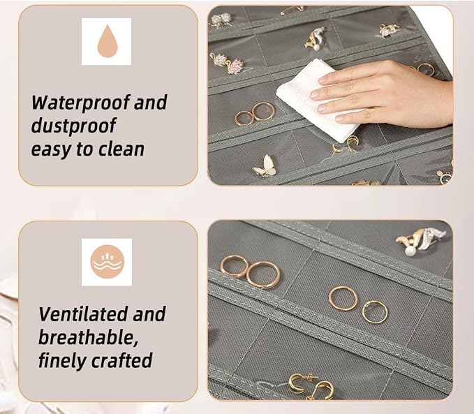 Hanging Jewelry Organizer Storage Earring Jewelry Storage Bag - Image 9