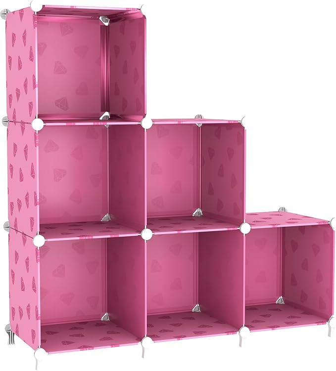 UNKU Cube Storage Organizer, 6 Cube Closet Organizer Storage Shelves, DIY by UNKU