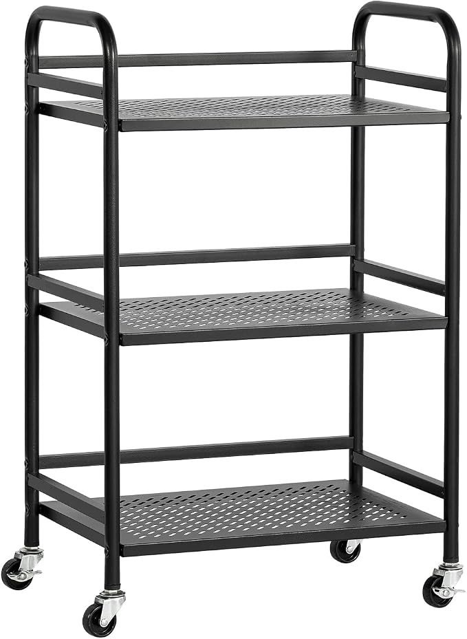 HDANI 3 Tier Rolling Cart, Heavy Duty Multifunctional Metal Frame-Supports 22 by HDANI