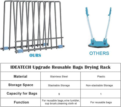 IDEATECH Reusable Silicone Bags Rack, Drying Rack - Image 4
