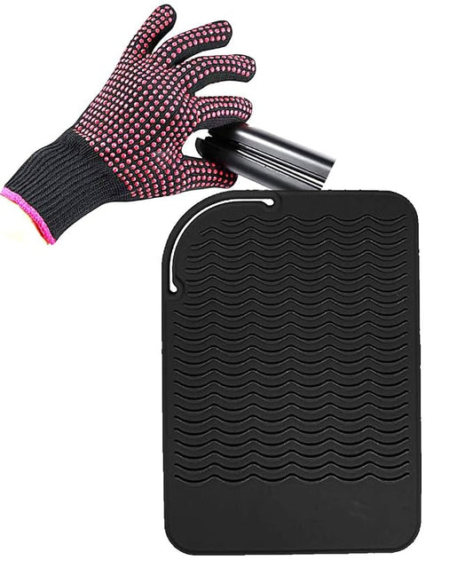 Heat Resistant Silicone Glove and Mat Set by AFT90