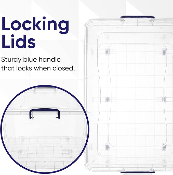 Superio Storage Bins with Lids- Clear Boxes - Image 5