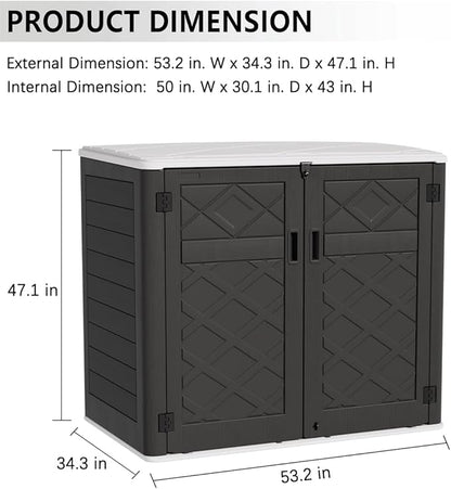 KINYING Larger Outdoor Storage Shed Weather Resistance, Resin Sheds & Outdoor - Image 5