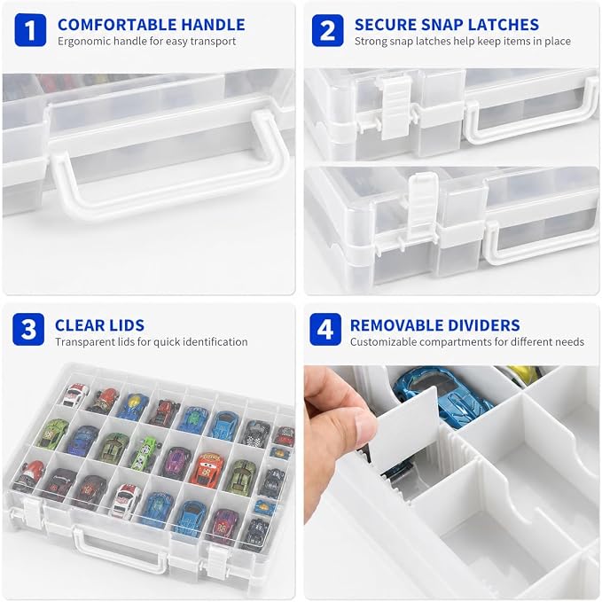 Toy Car Storage Organizer Case Compatible - Image 7