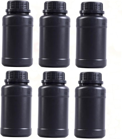 GLEAVI 6pcs Black Plastic Storage Bottles - Image 2