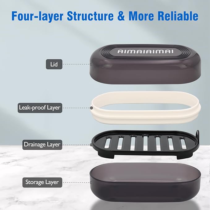 Travel Soap Container, Leakproof Soap Box, Travel Soap Holder - Image 2