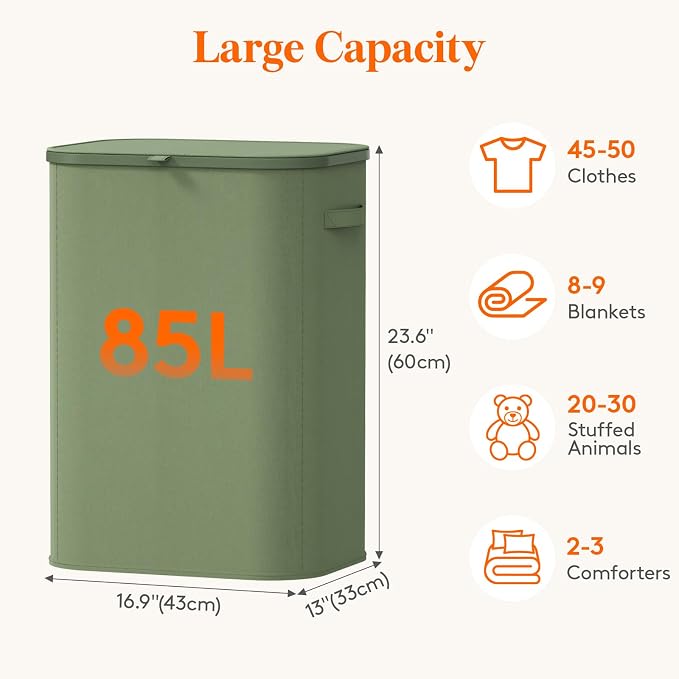 Lifewit 85L Large Laundry Basket - Image 2