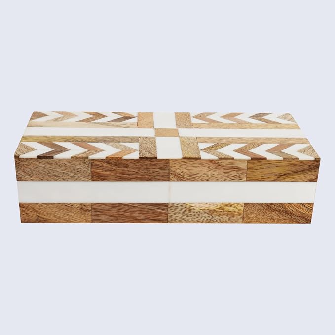 Handicrafts Home White Decorative Storage Box - Image 4