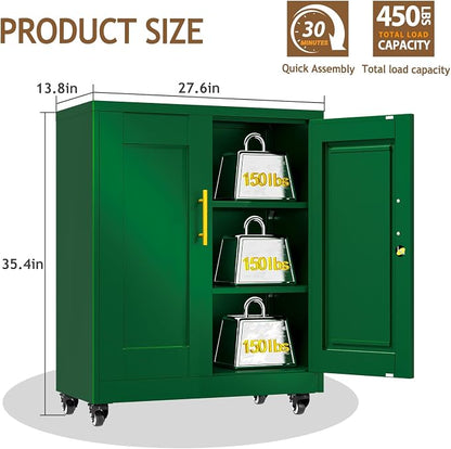 pozdeg 35" Metal Storage Cabinet - Image 2