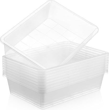 Hoteam 10 Pcs Flat Storage Organizer Tray Bin Paper Tray by Hoteam