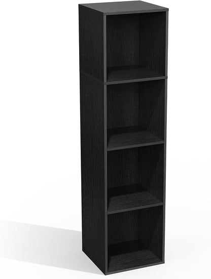 4 Cube Storage Organizer, 4 Tier Cube Low Bookcase Freestanding Storage Display - Image 4