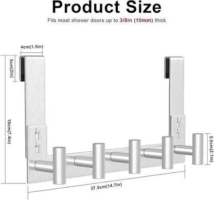 PMMASTO Shower Door Hooks, Extended Towel Hook - Image 2