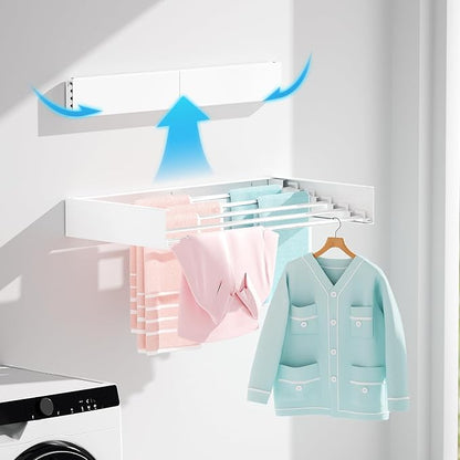 Wall Mounted Clothes Drying Rack, Extending Laundry Rack, Wall Mount Laundry - Image 7
