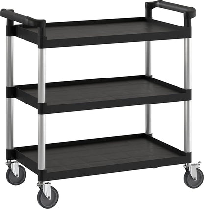 Black Utility/Bussing Cart by Krollen+Industrial