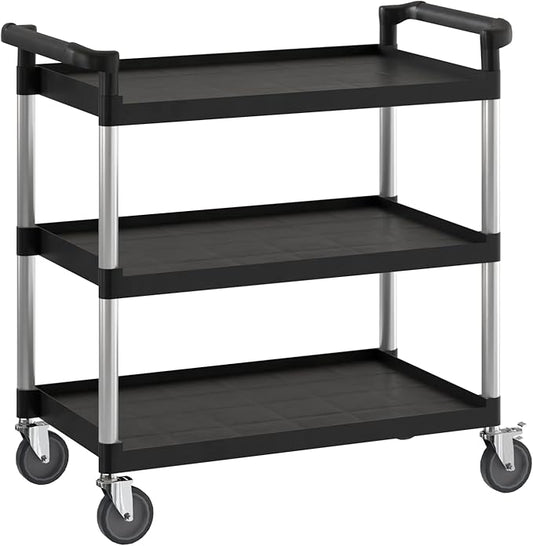 Black Utility/Bussing Cart by Krollen+Industrial