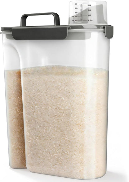 Viretec Rice Storage Container, 15 to 20lb Dry Food Airtight Dispenser by Viretec
