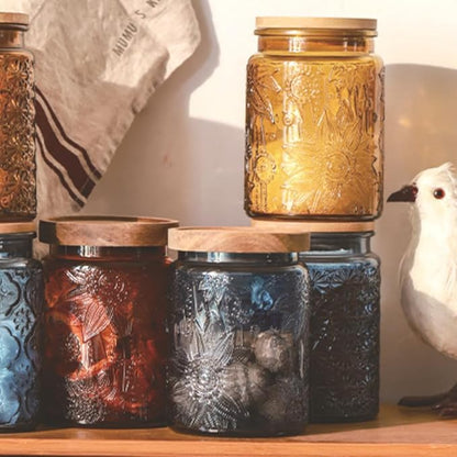 ANSQU Vintage Glass Canister, 23.7 FL OZ Glass Jar - Image 4