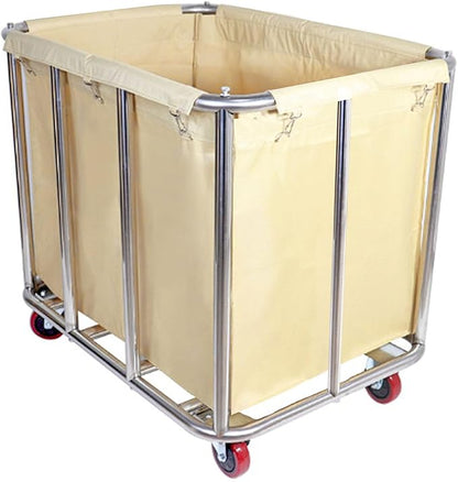 Laundry Cart for Commercial/Home, 12 Bushels Heavy Duty Large Stainless Steel by LORQING