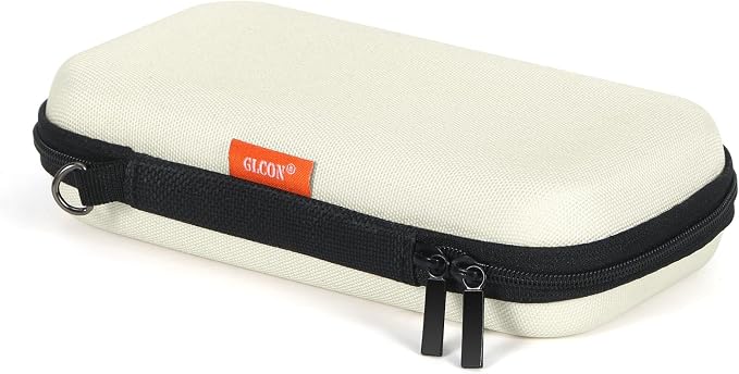 Off White Small Travel Electronic Organizer Case by GLCON