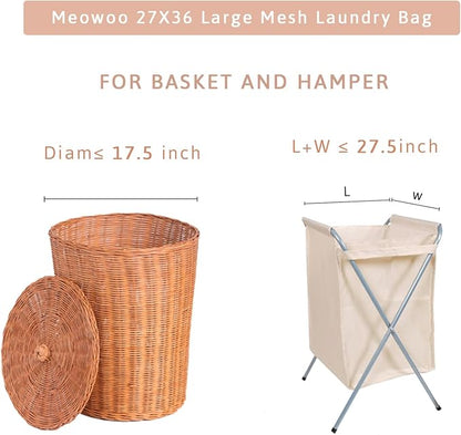 Meowoo Large Mesh Laundry Bag, 27×36inch Heavy Duty Mesh Laundry Bags - Image 3