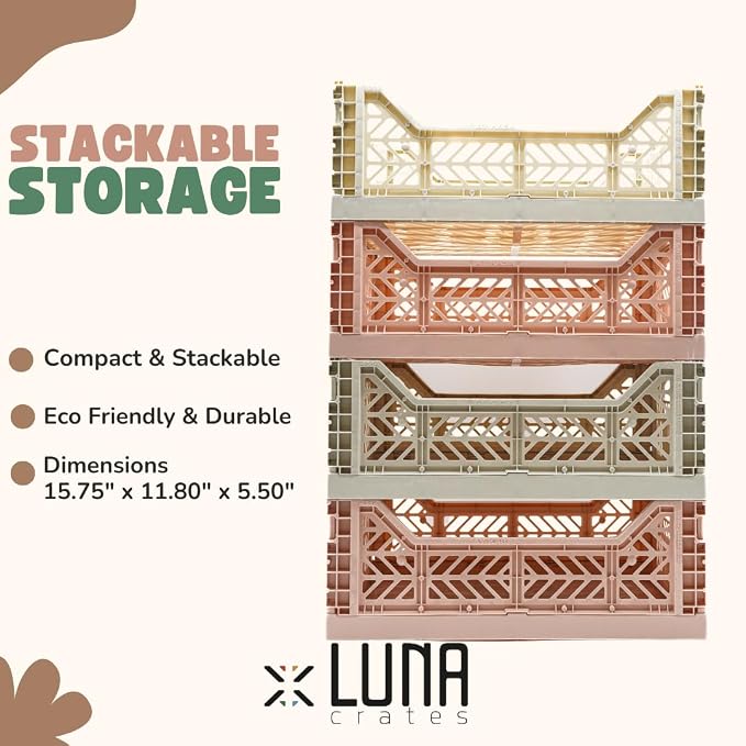 Collapsible Storage Box, Foldable Crate Organizer Bin - Image 2