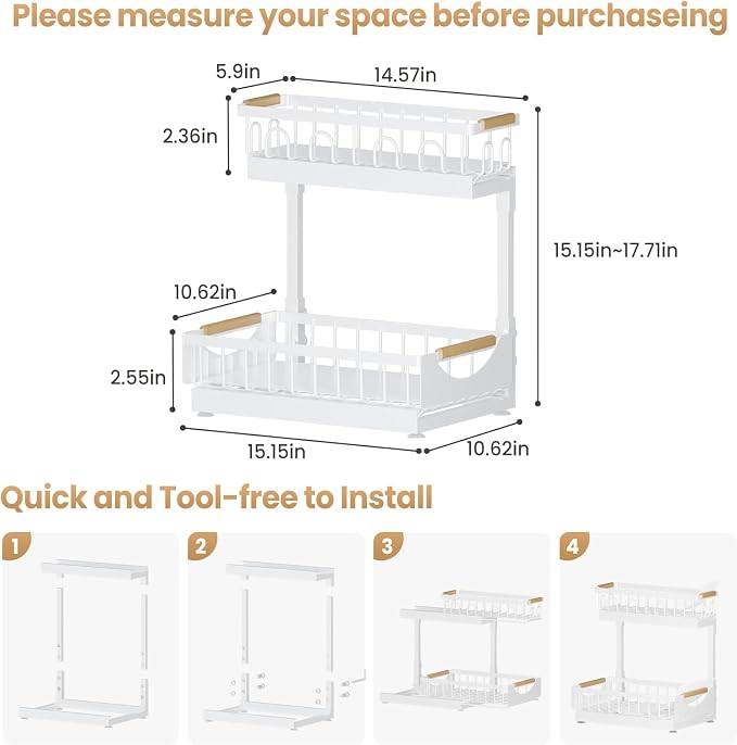 Under Sink Organizer and Storage - Image 8