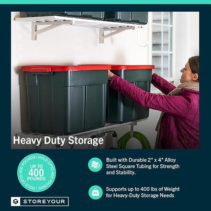 StoreYourBoard Heavy Duty Garage Shelf Wall Mount 2ft x 4ft – Wall-Mounted - Image 4