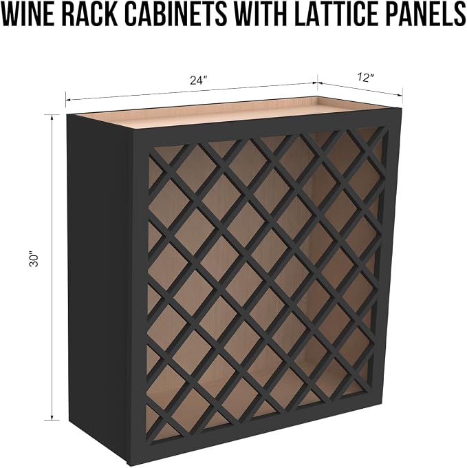 Solid Wood RTA Wine Bottle Rack Wall Cabinet - Image 3