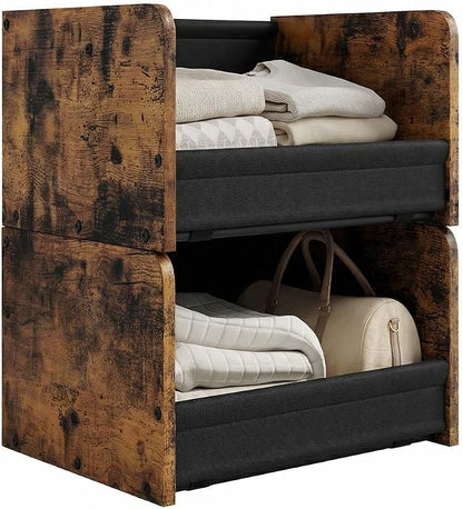 FOUCSSOMEI 2-Tier Stackable Closet Organizer and Storage Stackable Shelves – by FOUCSSOMEI