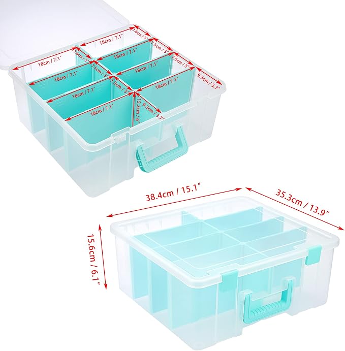 BTSKY Clear Plastic Dividing Storage Box - Image 3