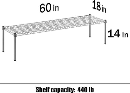 18" Deep x 60" Wide x 14" Height Wire Shelving Kit | 1-Tier | NSF Commercial - Image 3