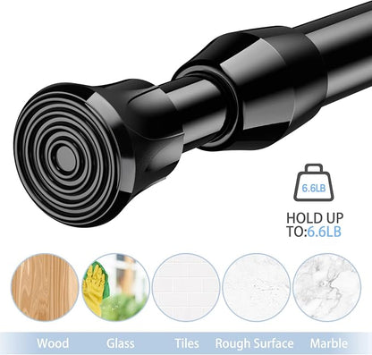 AIZESI Spring Tension Curtain Rods Short Tension Rod | Adjustable, No Drilling - Image 4