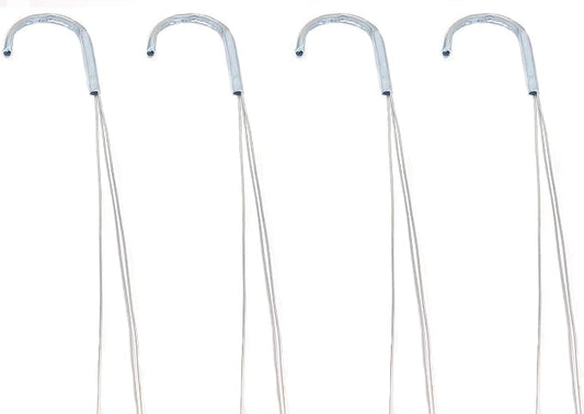 4 Pack 24" 4 Wire Steel Hook Hanger, Gardening Indoor Outdoor Patio Hanging by ILUVUMOREI