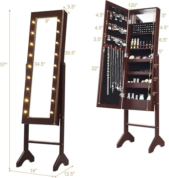 Giantex Standing Jewelry Armoire - Image 6