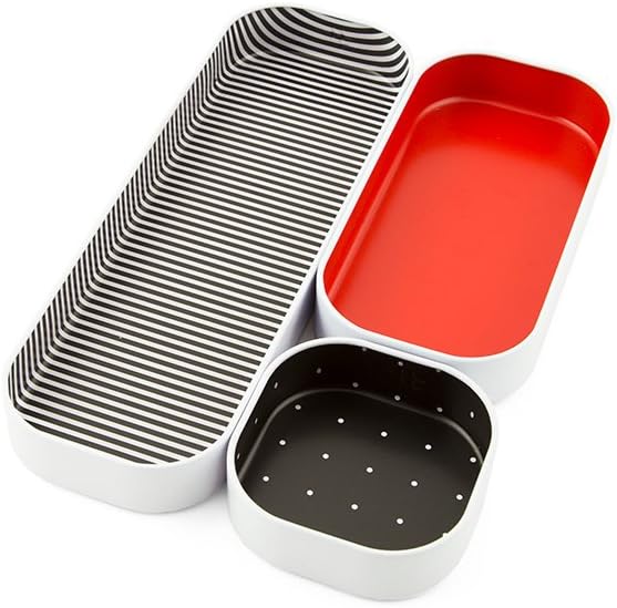 Three by Three Seattle 3 Piece Shallow Metal Organizer Tray Set by ThreebyThreeSeattle