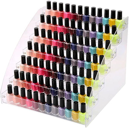 7 Tiers Essential Oils Nail Polish Rack Acrylic Lipstick Holder Display Stands by Wadrac