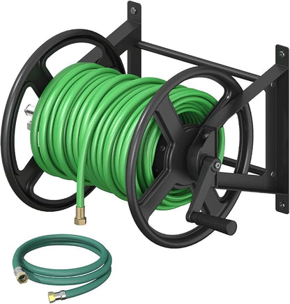 Garden Hose Reel Wall Mounted, Heavy-Duty Water Hose Holder Winder by Ansionsol