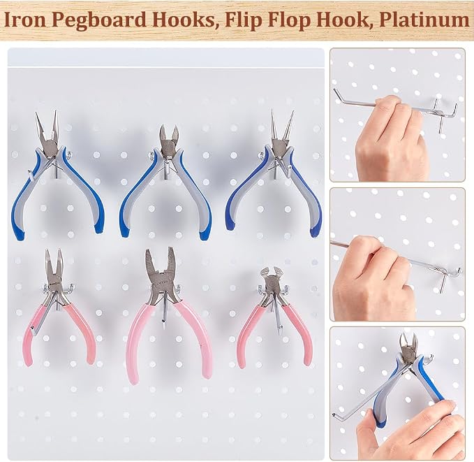 200 Pack Pegboard Shelving Hooks, 8 Inch Stainless Steel Pegboard Hooks Hanging - Image 3