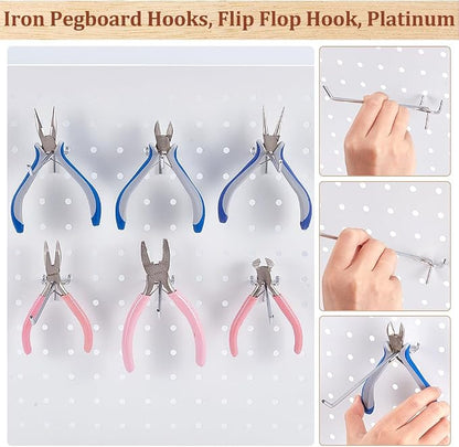 200 Pack Pegboard Shelving Hooks, 8 Inch Stainless Steel Pegboard Hooks Hanging - Image 3