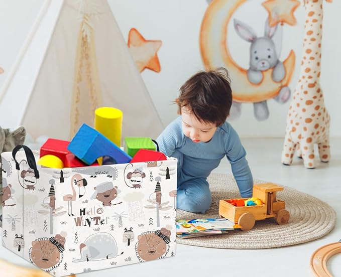 Rectangular Kids Storage Basket Baby Storage Basket Cute Kids Toy Storage Bin - Image 5