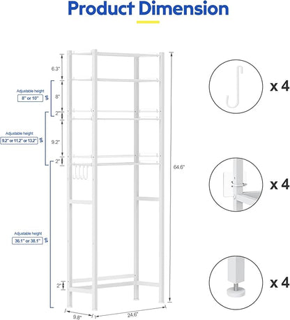samstar 4 Tier Over The Toilet Storage Rack, Bathroom Organizer Shelves Cabinet - Image 2